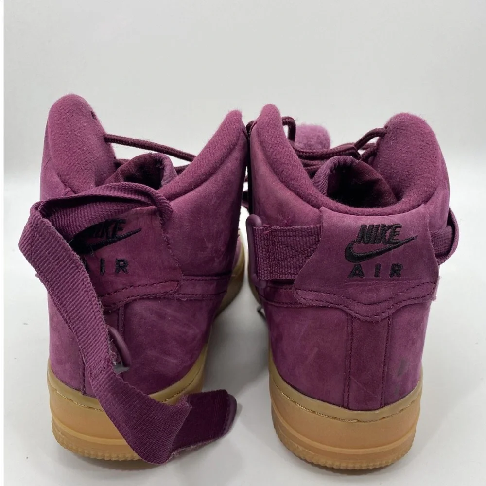 Nike Kids Air Force 1 high top purple sneaker shoe